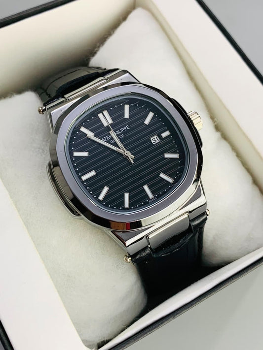 PP Leather Strap (Black) Patni Watches
