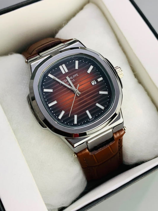 PP Leather Strap (Brown) Patni Watches