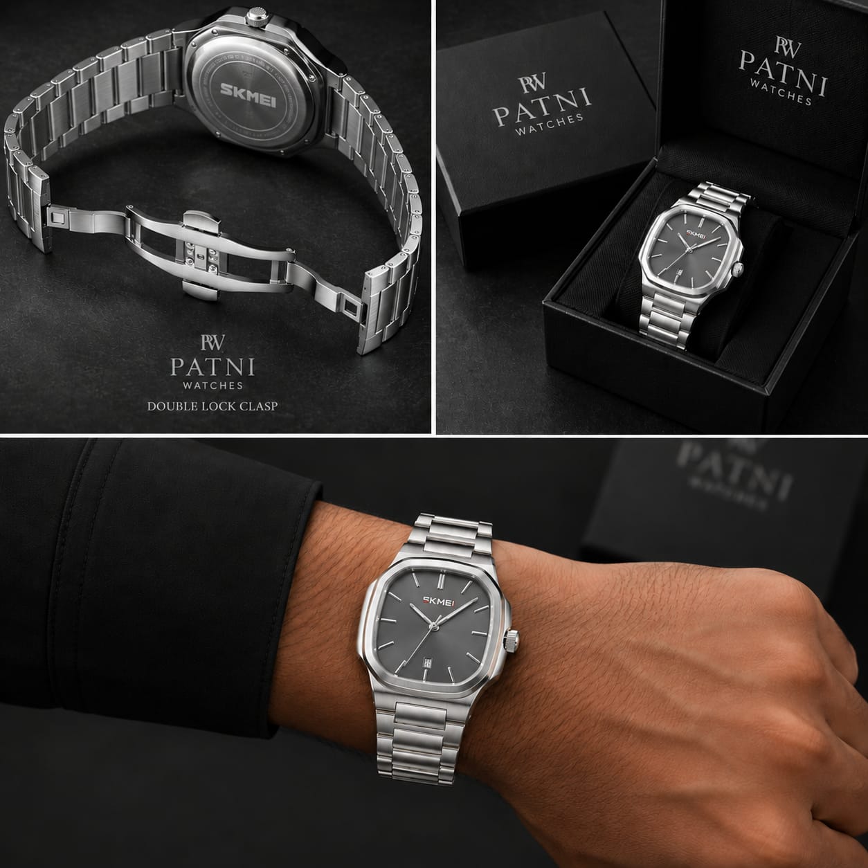 Skmei Silver Model (Grey) Patni Watches