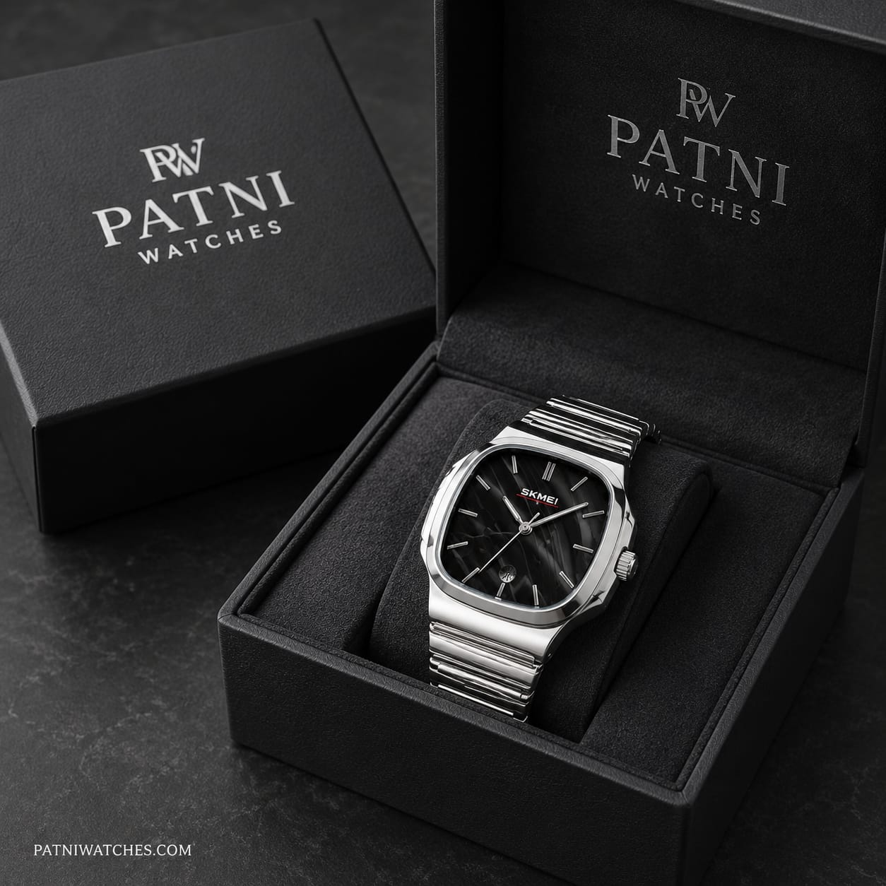Skmei Silver Model (Black) Patni Watches