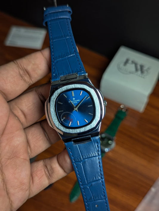 PP Slim Silver Dial Model (Blue) Patni Watches