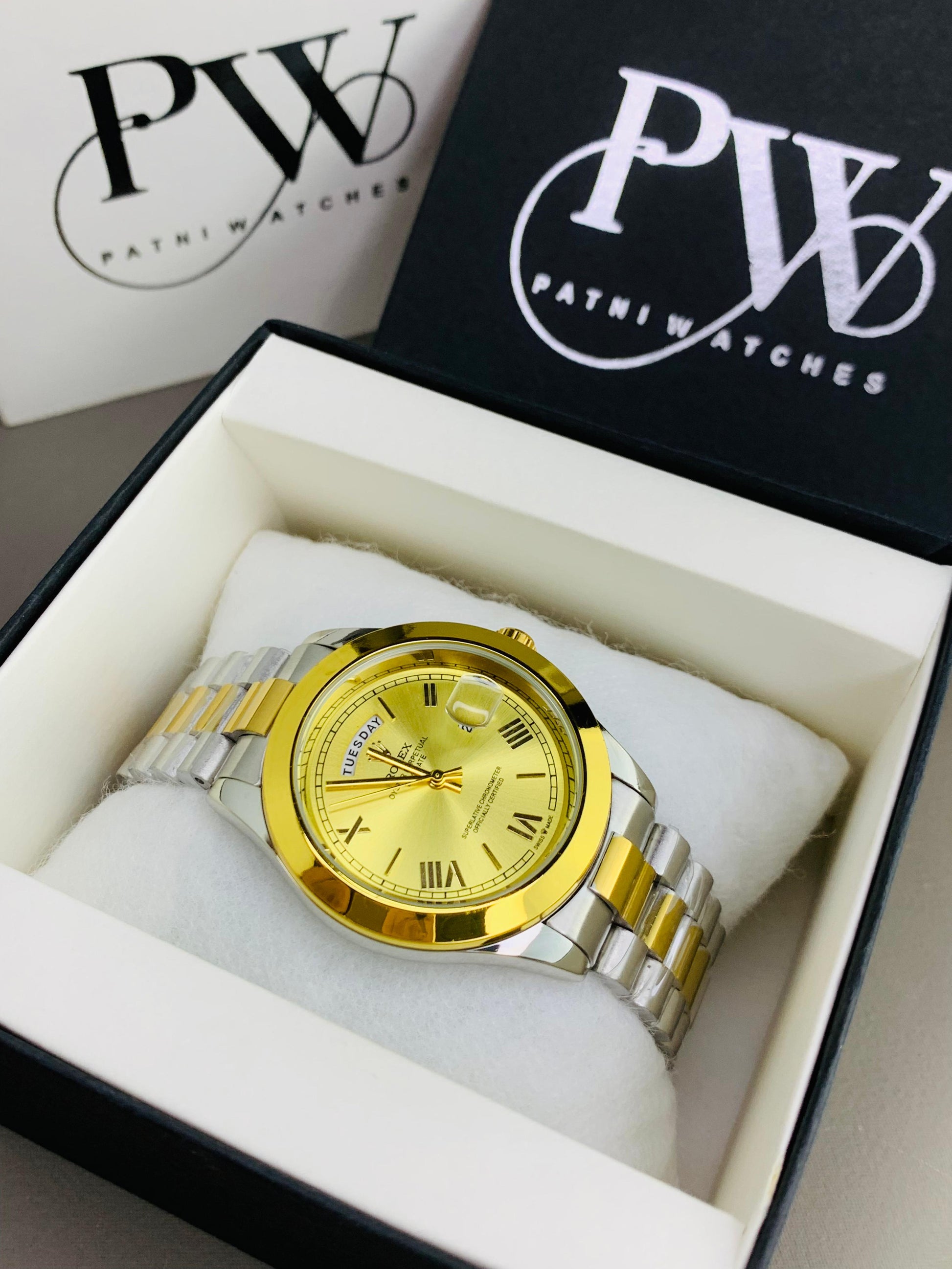 Roman Dial Model (Gold) Patni Watches
