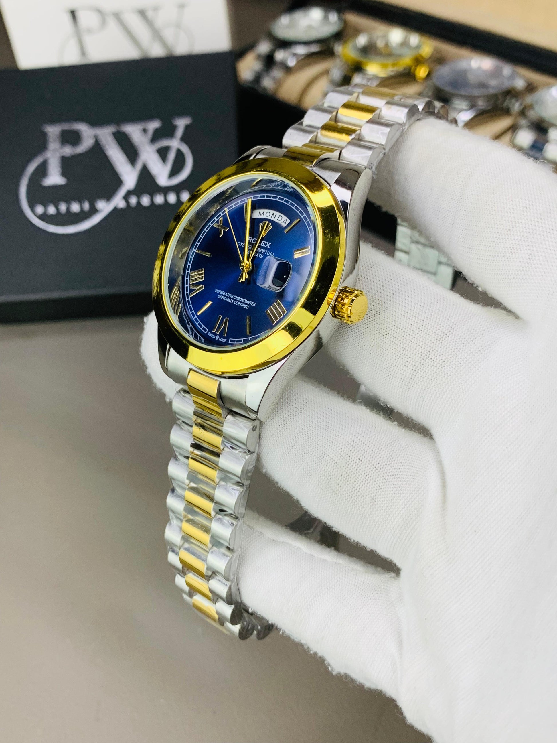 Roman Dial Model (Blue) Patni Watches