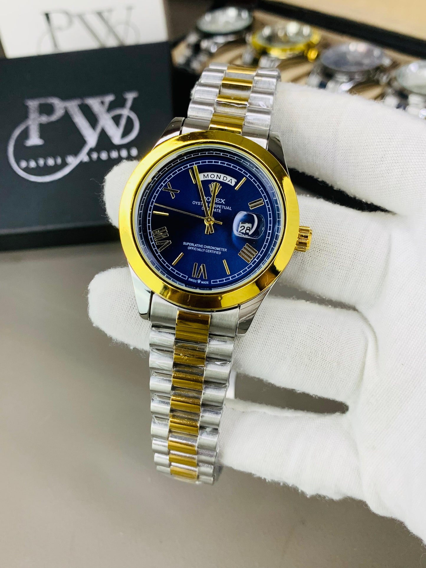 Roman Dial Model (Blue) Patni Watches