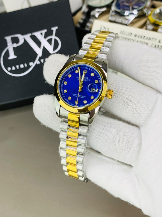 Ladies Stone Two Tone Model (Blue) Patni Watches
