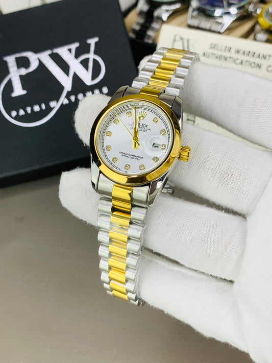 Ladies Stone Two Tone Model (Silver) Patni Watches