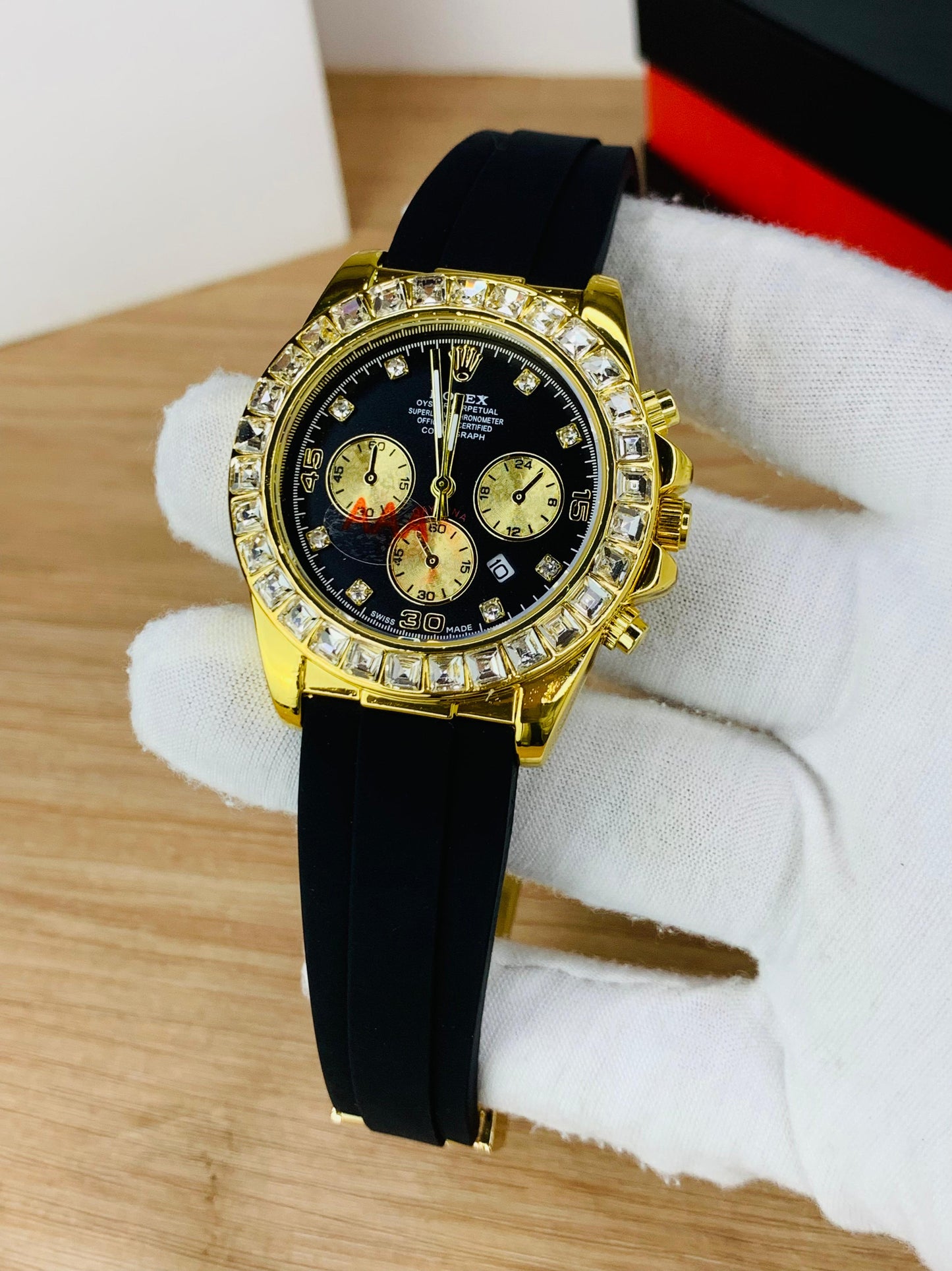 Daytona Stone Strap (Black) Patni Watches