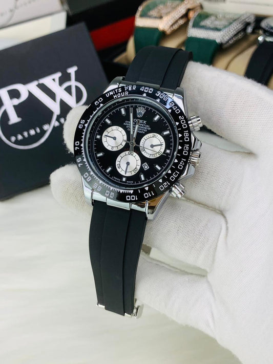 Daytona (Silver Black White) Patni Watches