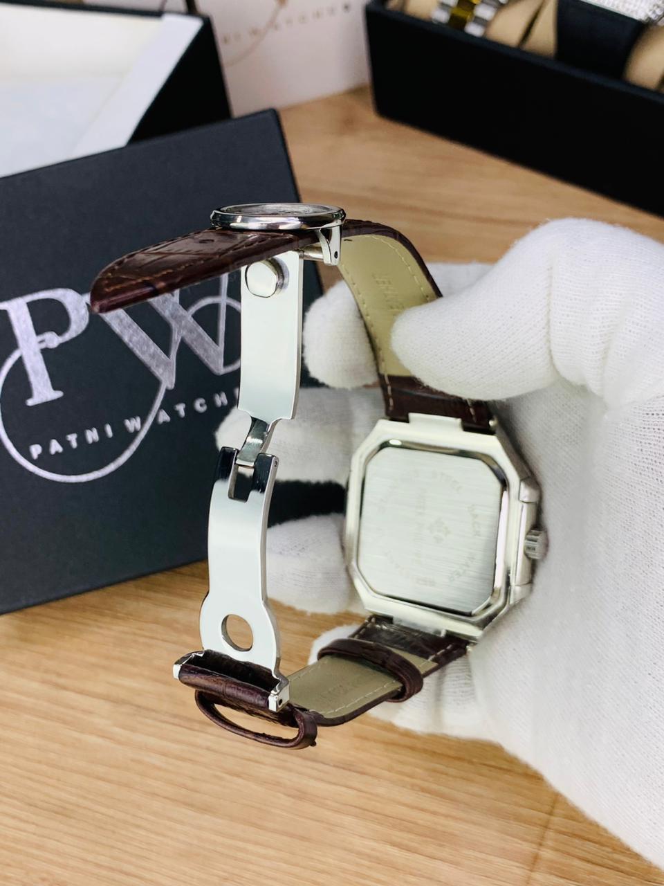 PP SQ Leather Belt (Brown) Patni Watches