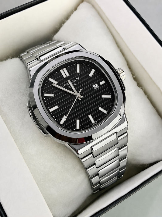 PP Semi-Auto Nautilus Chain (Black) Patni Watches