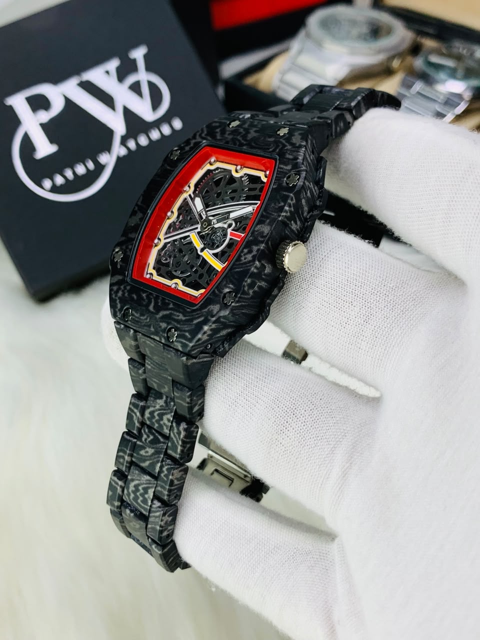 RM 67-02 Model (Black Carbon) Patni Watches