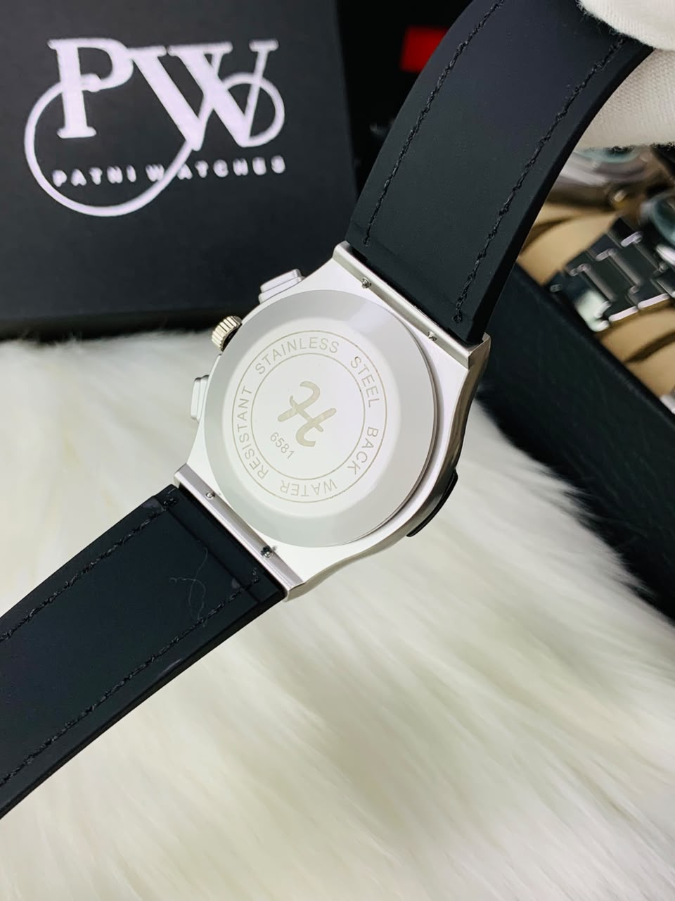 HB Black Strap Model (Skeleton Black ) Patni Watches