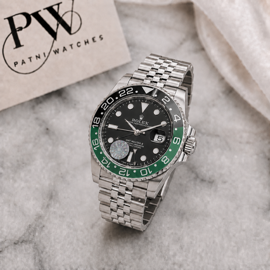 GMT Semi Auto Movement Jubilee Chain | Date Working (Sprite) Patni Watches