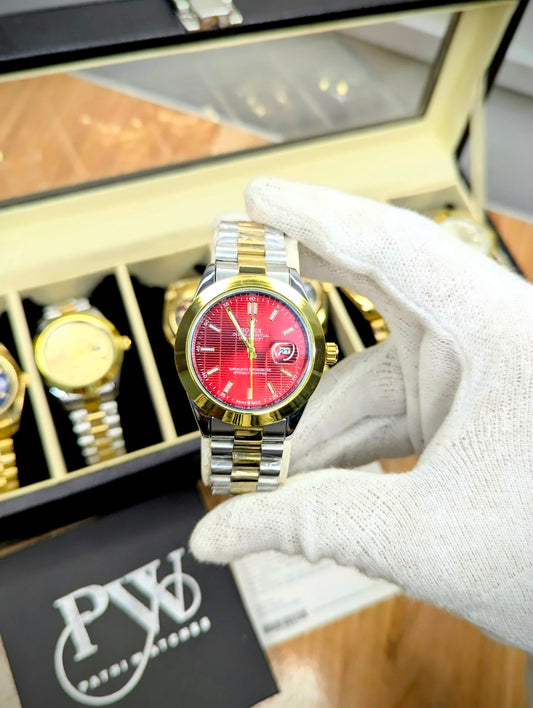Stone Two Tone Model (Red) Patni Watches