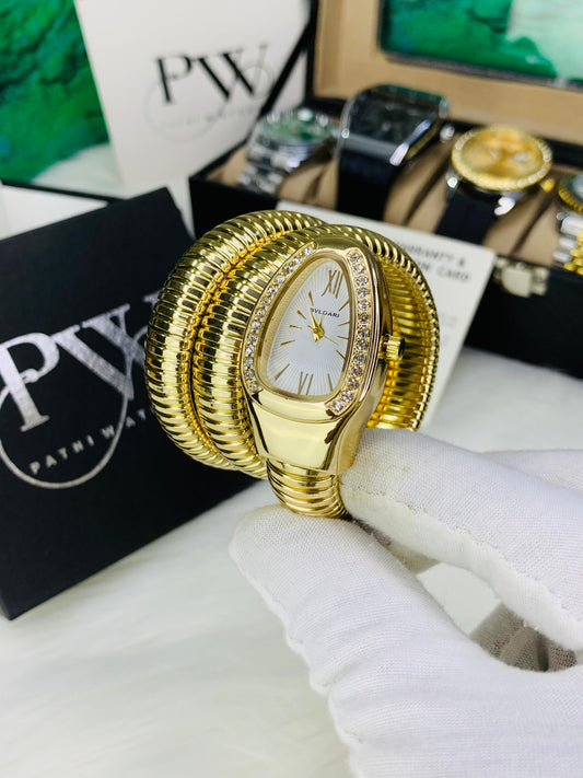 BVL Snake Model (Gold White) Patni Watches