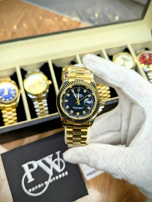 Stone Gold Model (Black) Patni Watches