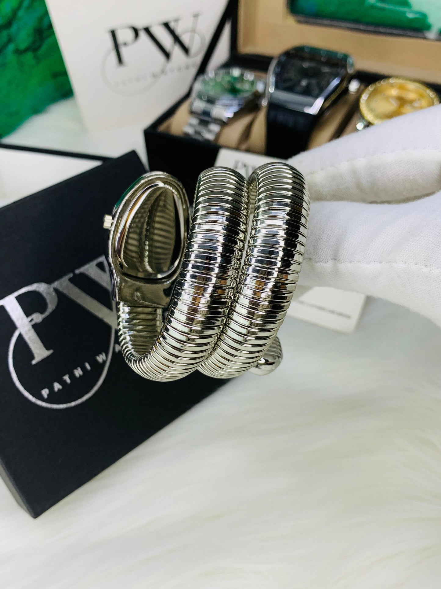 BVL Snake Model (Silver White) Patni Watches