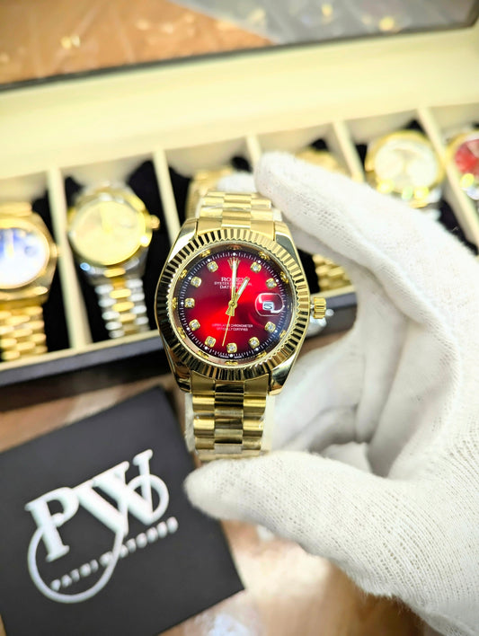Stone Gold Model (Red) Patni Watches