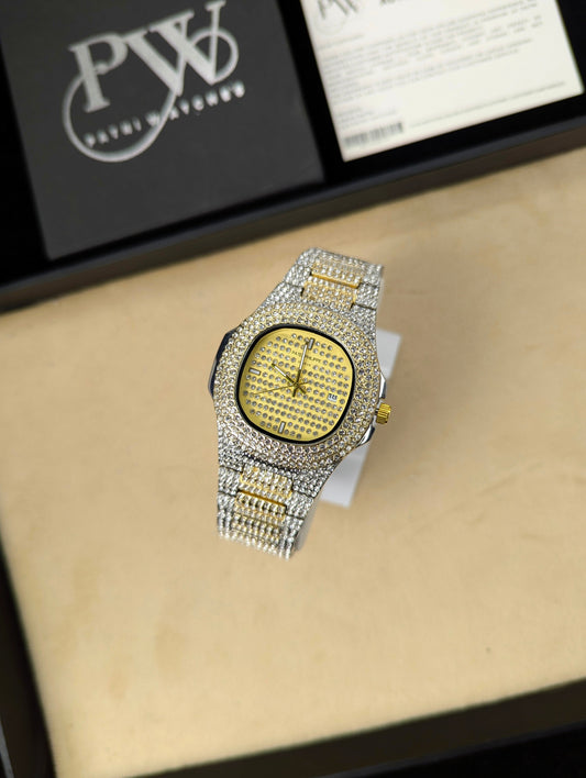 PP Full Stone Two Tone Model (Gold) Patni Watches