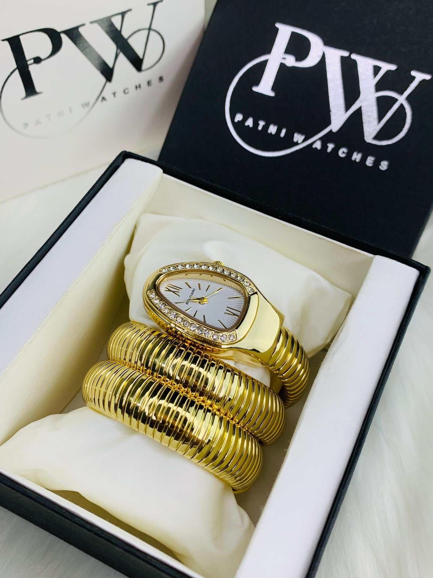 BVL Snake Model (Gold White) Patni Watches