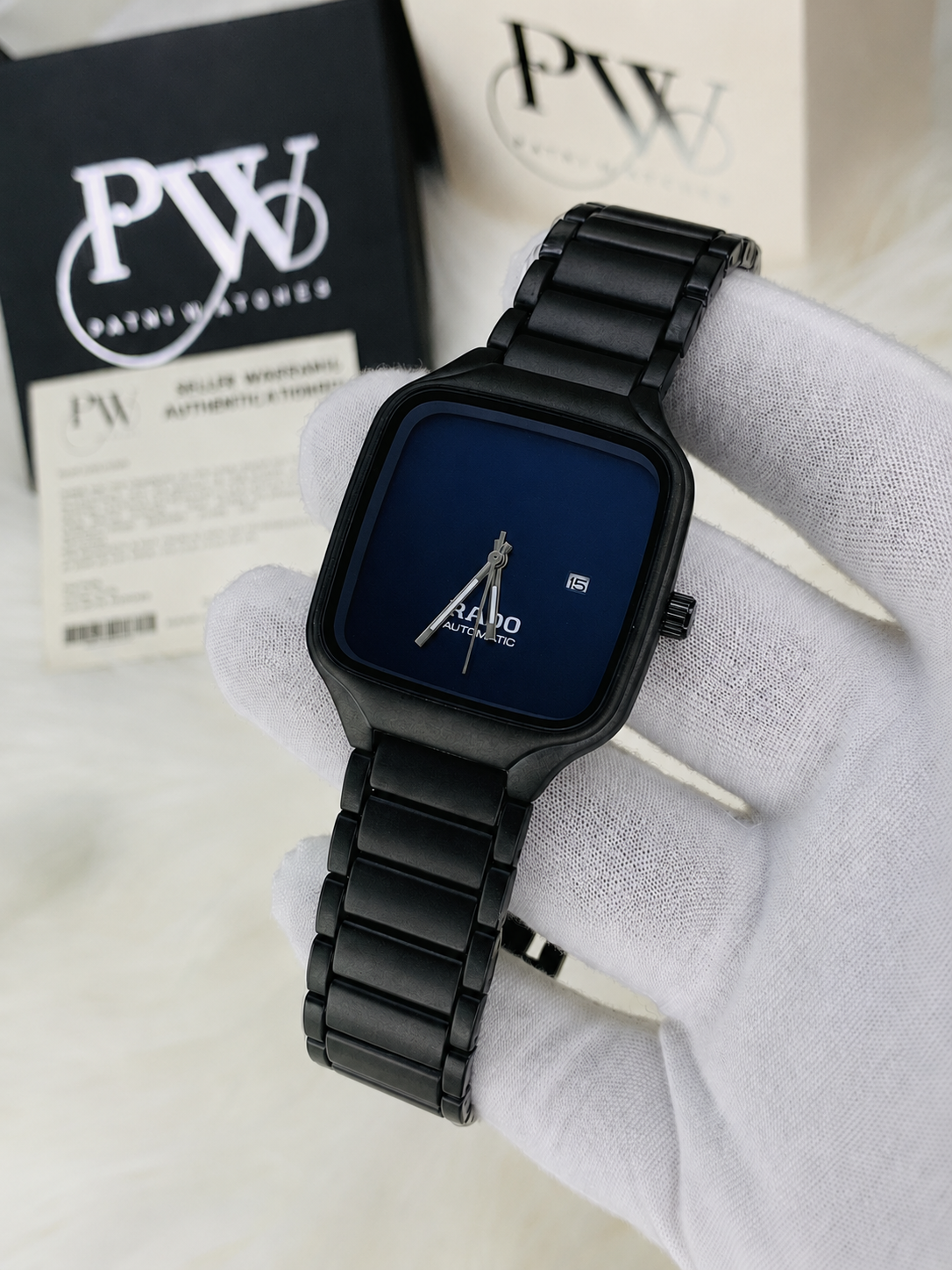 RD SQ Black Model (Blue) Patni Watches