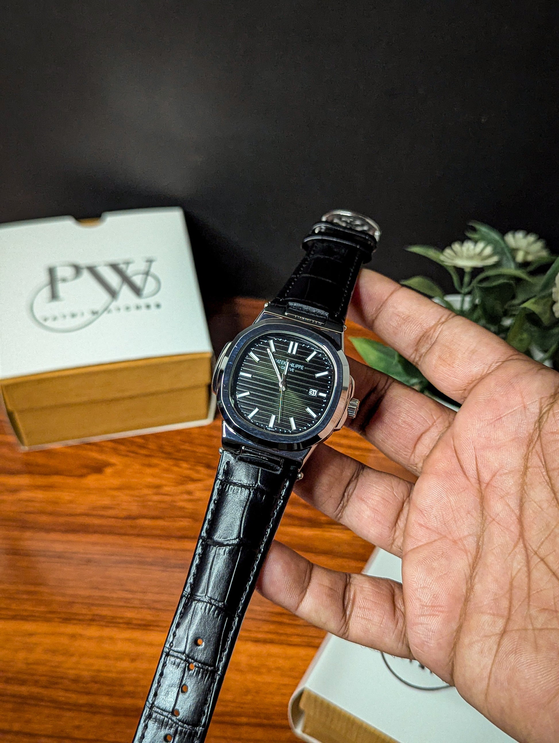 PP Leather Strap (Green) Patni Watches