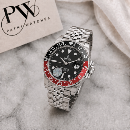 GMT Semi Auto Movement Jubilee Chain | Date Working (Coke) Patni Watches