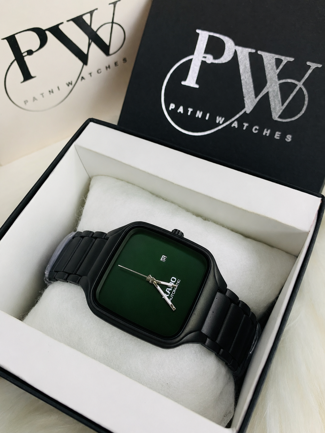 RD SQ Black Model (Green) Patni Watches