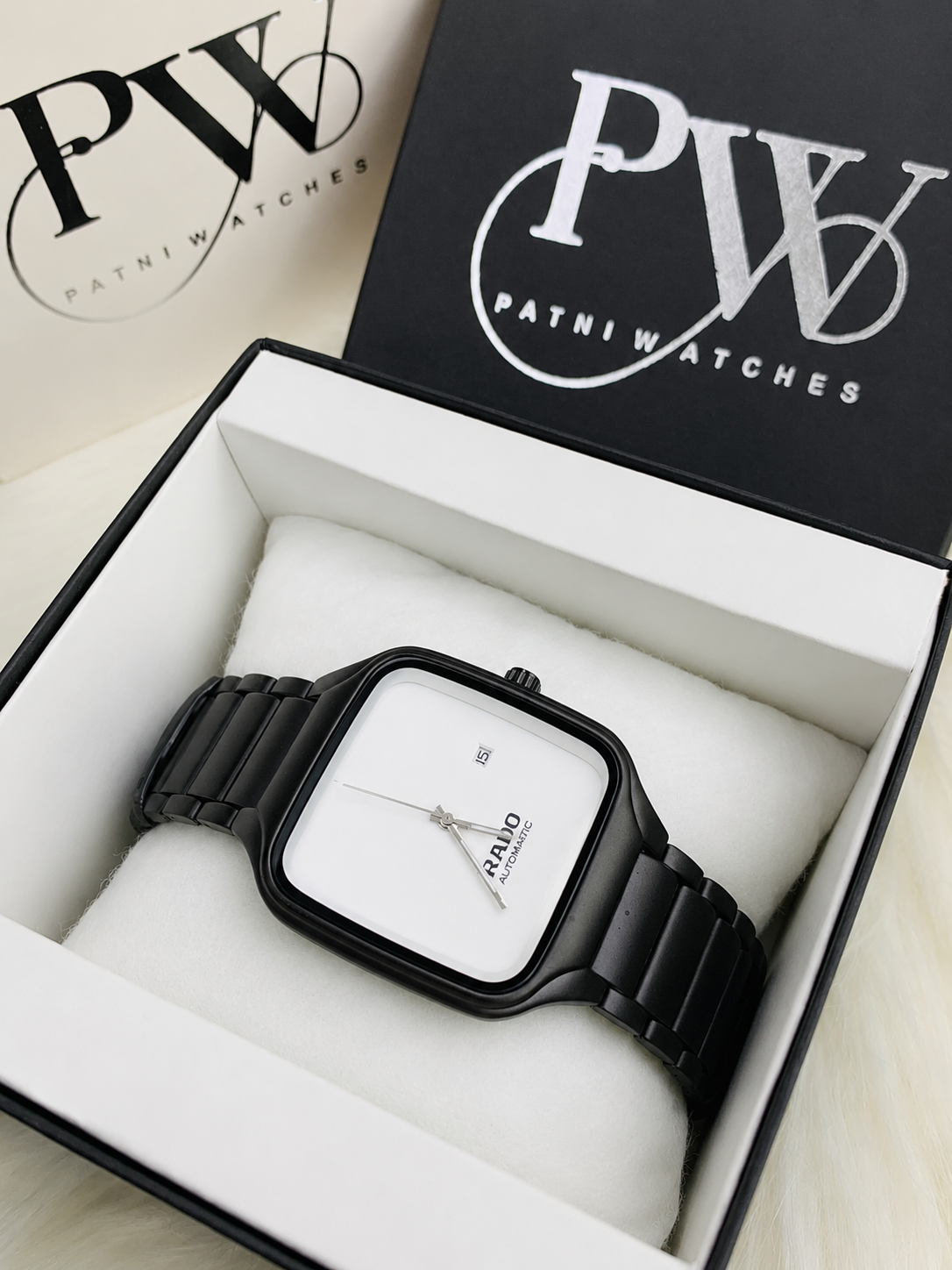 RD SQ Model (Black Inner White) Patni Watches