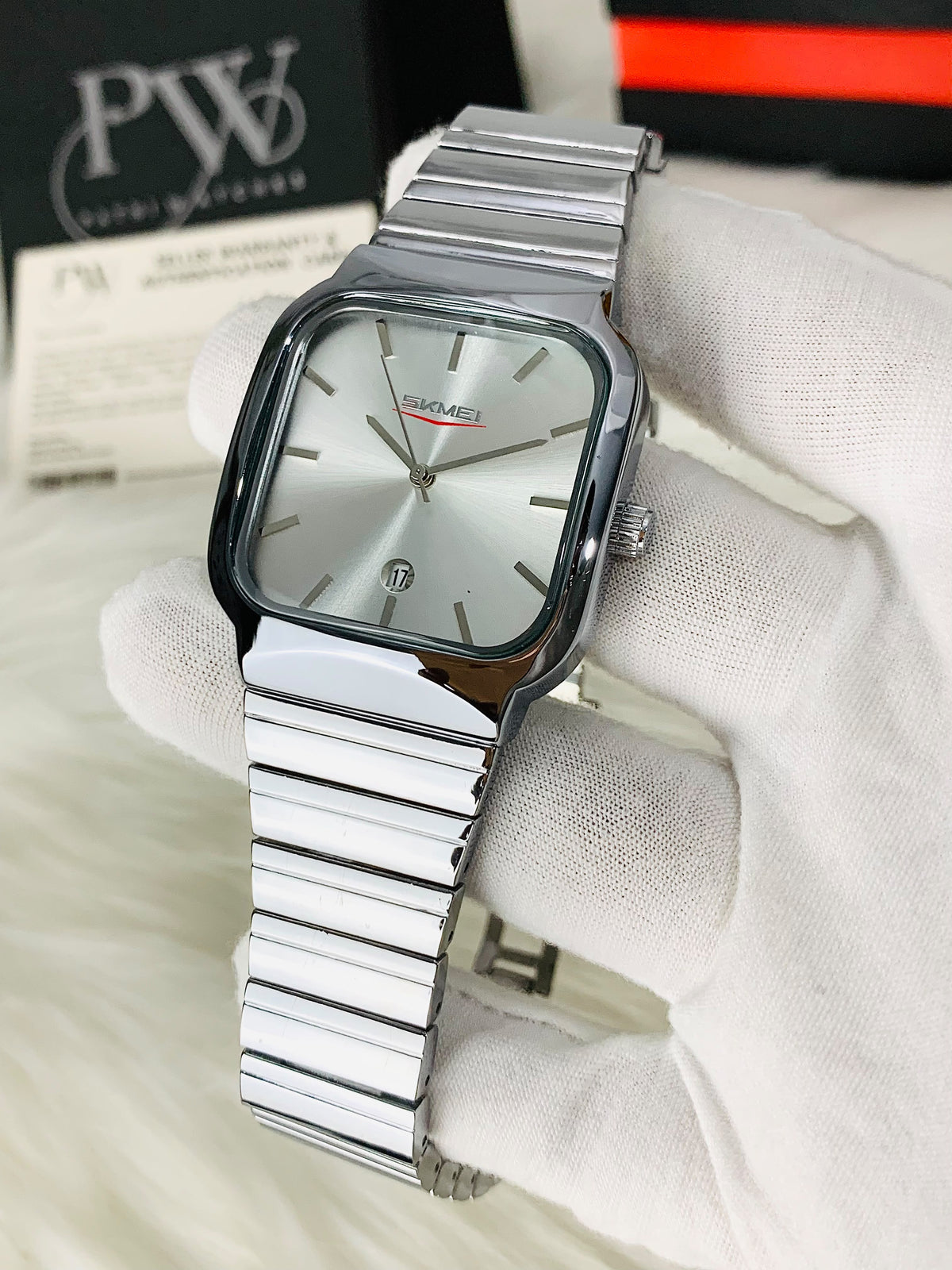 Skmei Silver Model (White) Patni Watches
