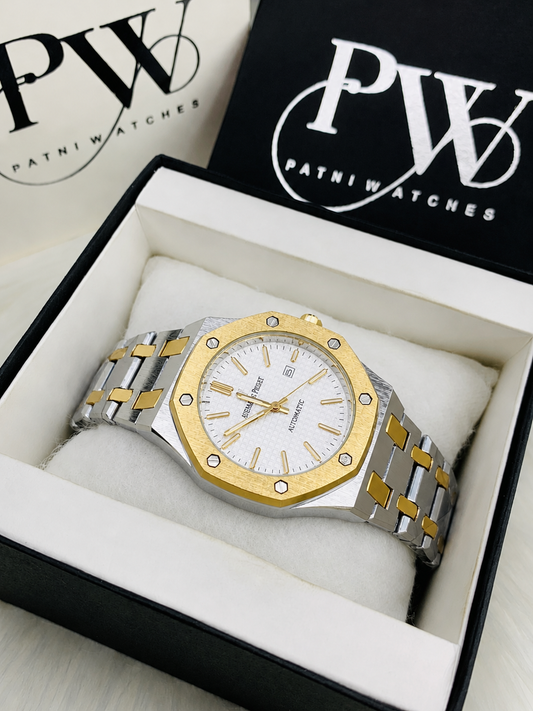 AP Royal Oak Two Tone (White) Patni Watches