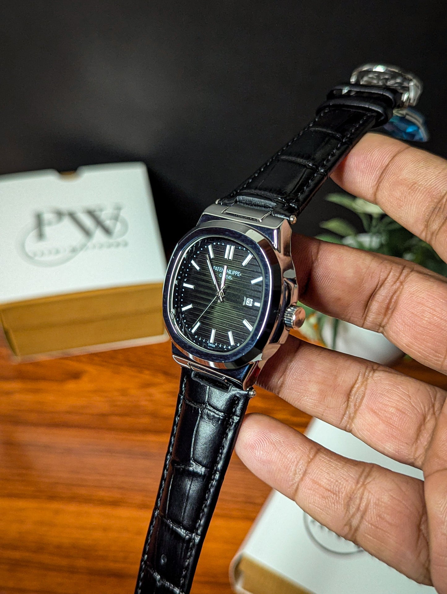 PP Leather Strap (Green) Patni Watches