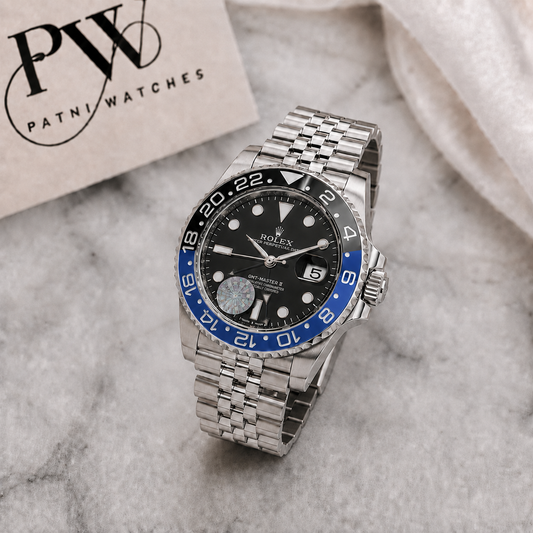 GMT Semi Auto Movement Jubilee Chain | Date Working (Batman) Patni Watches