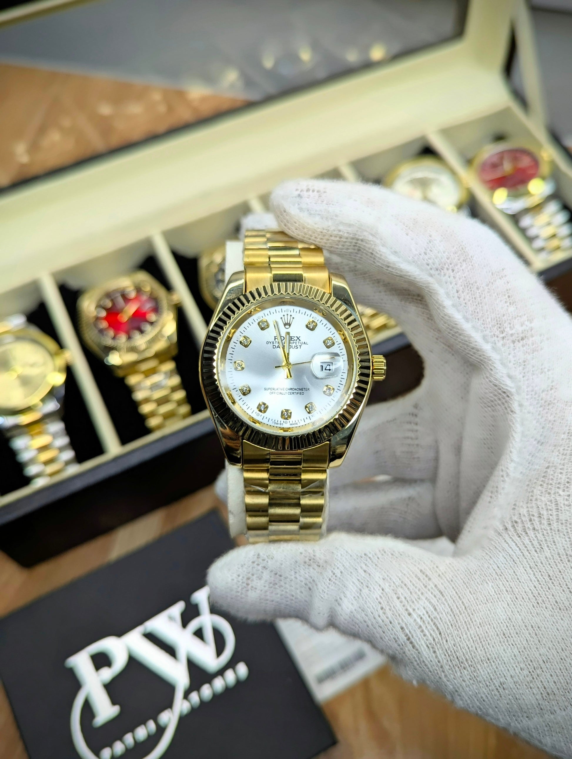 Stone Gold Model (White) Patni Watches