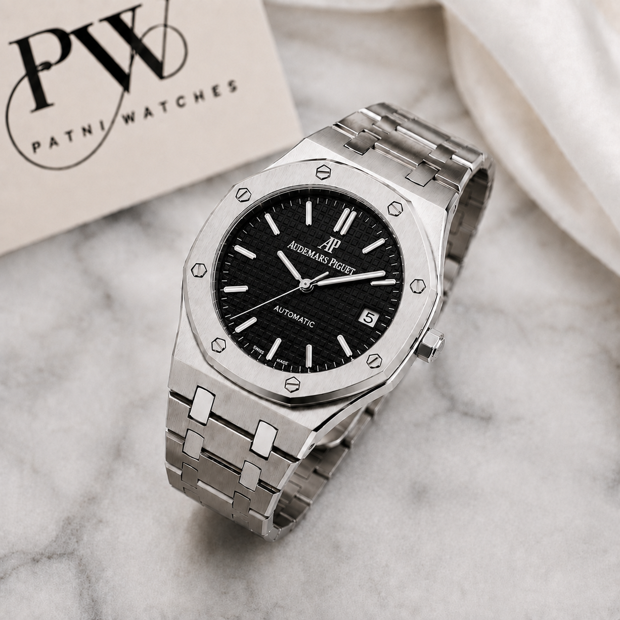 AP Royal Oak (Black) Patni Watches