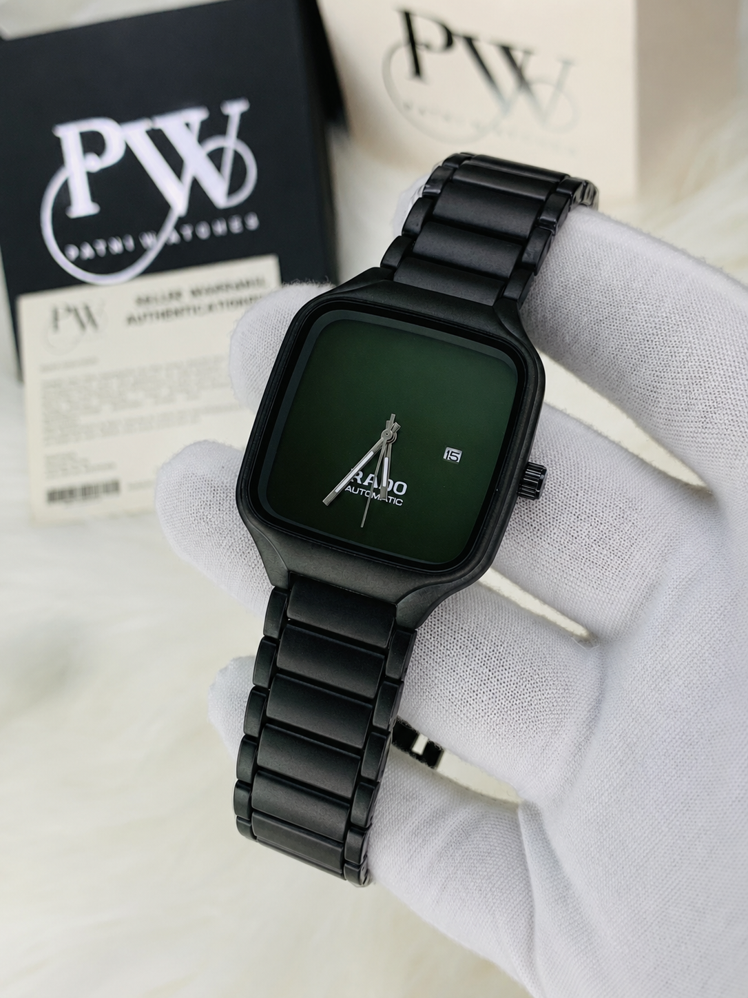 RD SQ Black Model (Green) Patni Watches